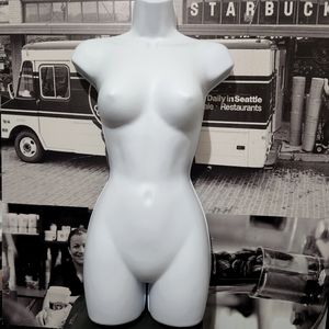 New Half Body Mannequin- White with hook
